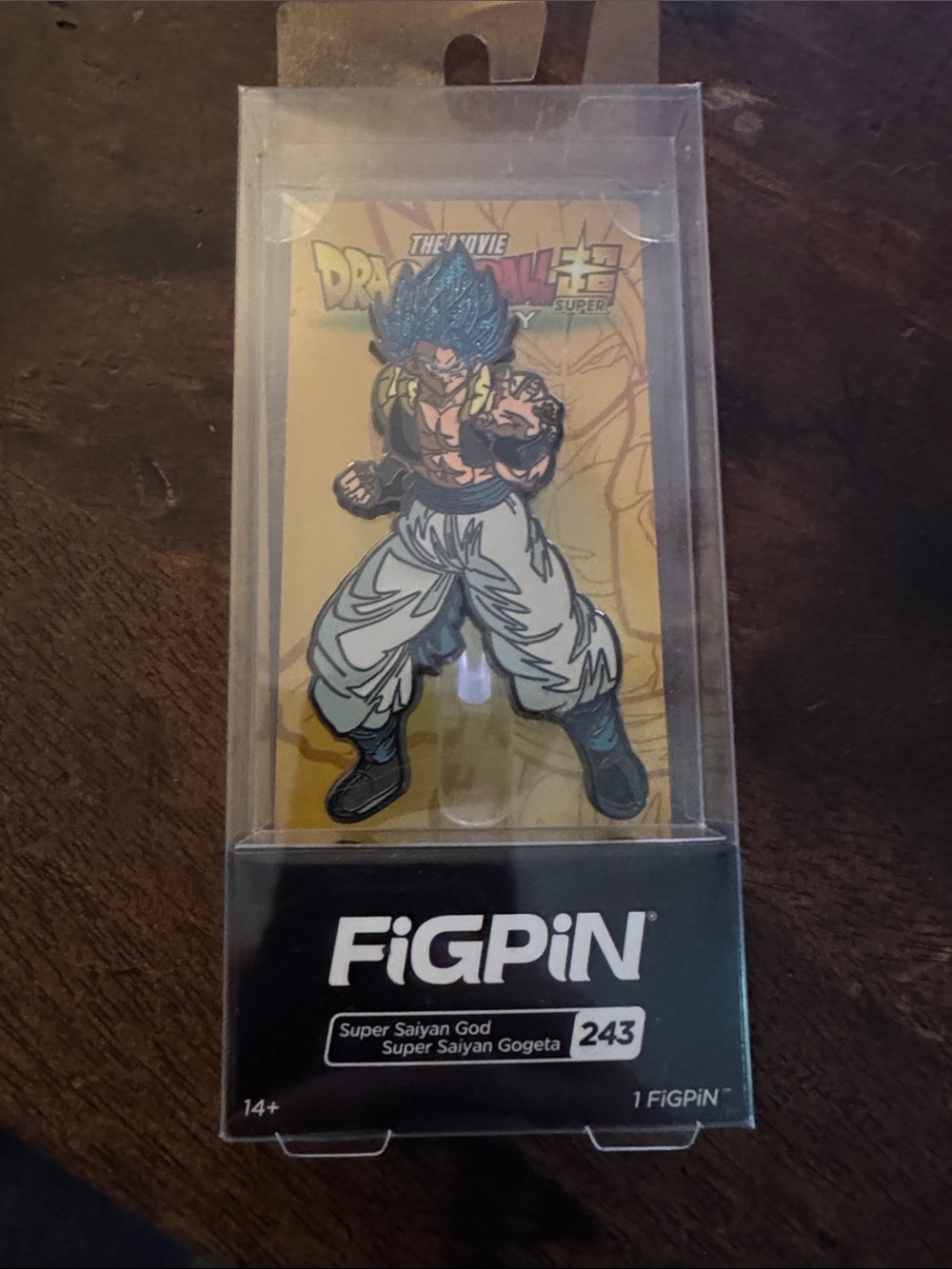 NIB-FiGPiN Super Saiyan Gogeta Enamel Collectible Pin-243 - Blue/White